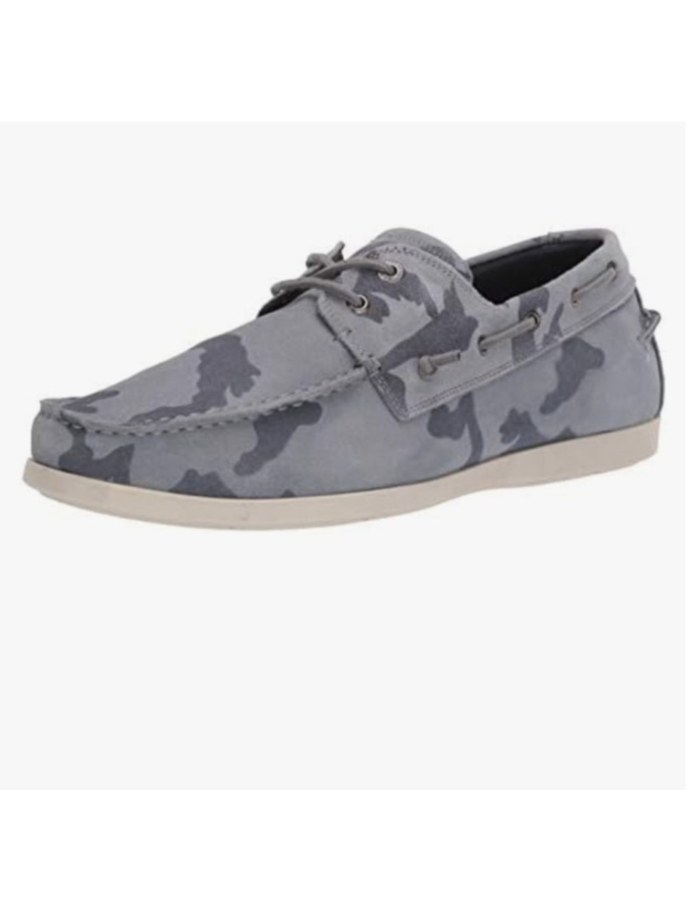 Steve Madden Gametyme Gray Camo Leather Boat Shoes Men's 13
